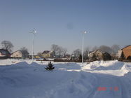 Hafif 1500W Küçük Izgaralı Rüzgar Türbini Stand Alone Mast / Rüzgar Elektrik Jeneratörleri ile